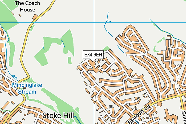 EX4 9EH map - OS VectorMap District (Ordnance Survey)