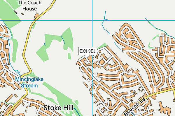 EX4 9EJ map - OS VectorMap District (Ordnance Survey)