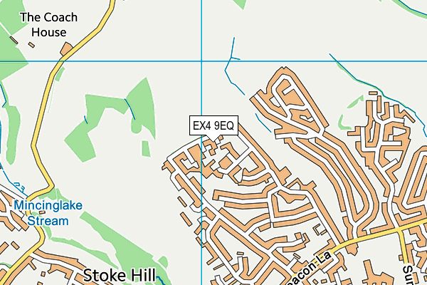EX4 9EQ map - OS VectorMap District (Ordnance Survey)