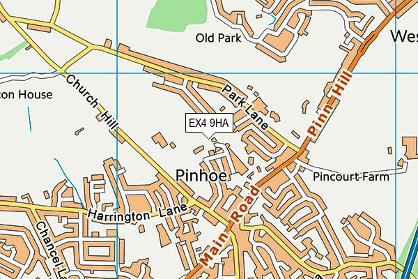 EX4 9HA map - OS VectorMap District (Ordnance Survey)