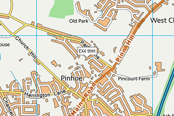 EX4 9HH map - OS VectorMap District (Ordnance Survey)