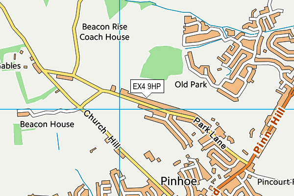 EX4 9HP map - OS VectorMap District (Ordnance Survey)