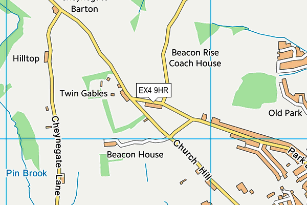 EX4 9HR map - OS VectorMap District (Ordnance Survey)