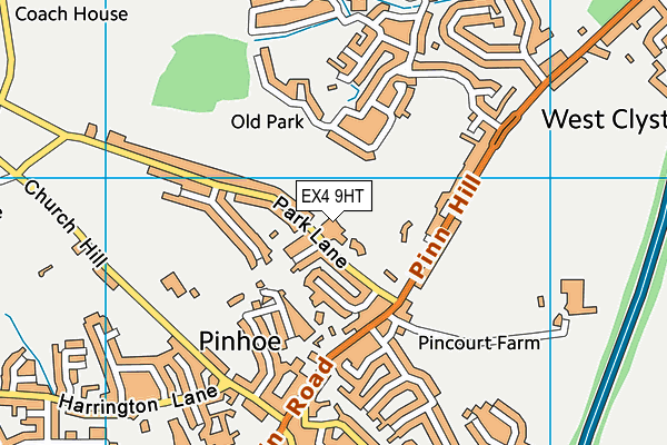 EX4 9HT map - OS VectorMap District (Ordnance Survey)