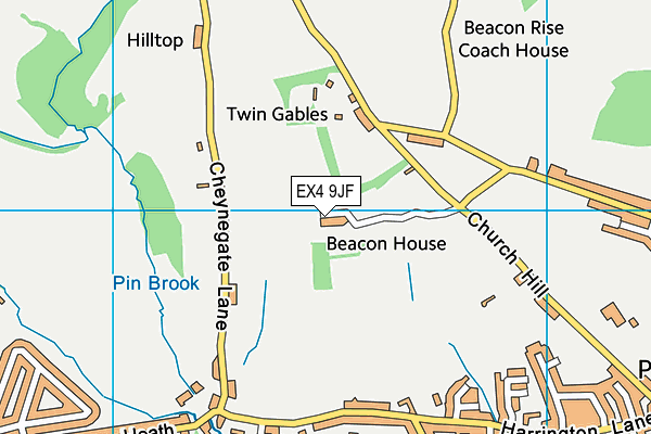 EX4 9JF map - OS VectorMap District (Ordnance Survey)