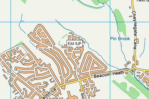 EX4 9JP map - OS VectorMap District (Ordnance Survey)