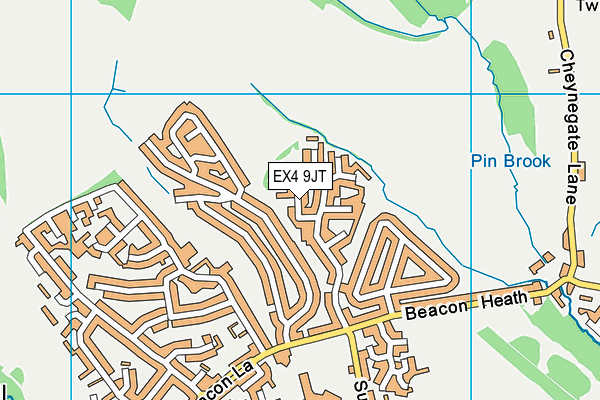 EX4 9JT map - OS VectorMap District (Ordnance Survey)