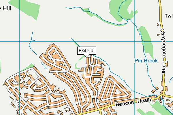 EX4 9JU map - OS VectorMap District (Ordnance Survey)