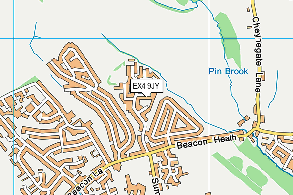 EX4 9JY map - OS VectorMap District (Ordnance Survey)