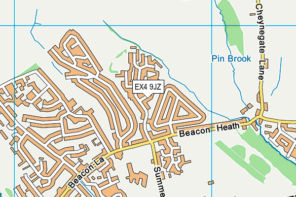 EX4 9JZ map - OS VectorMap District (Ordnance Survey)