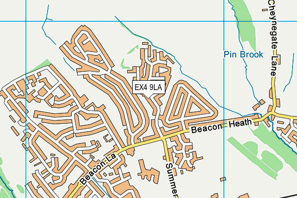 EX4 9LA map - OS VectorMap District (Ordnance Survey)