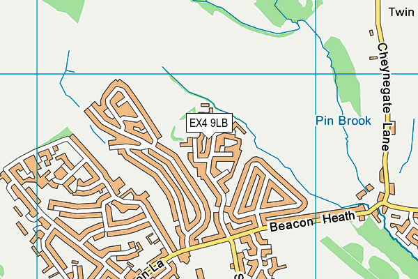 EX4 9LB map - OS VectorMap District (Ordnance Survey)