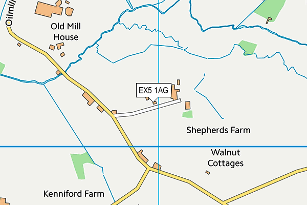 EX5 1AG map - OS VectorMap District (Ordnance Survey)