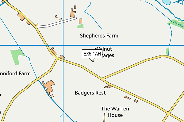 EX5 1AH map - OS VectorMap District (Ordnance Survey)