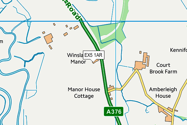 EX5 1AR map - OS VectorMap District (Ordnance Survey)