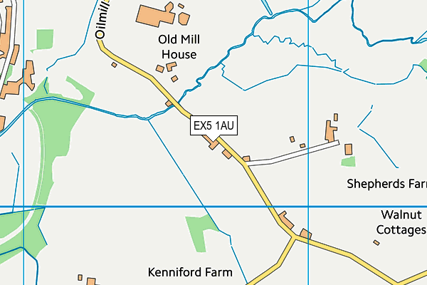 EX5 1AU map - OS VectorMap District (Ordnance Survey)