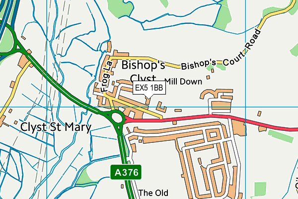 EX5 1BB map - OS VectorMap District (Ordnance Survey)