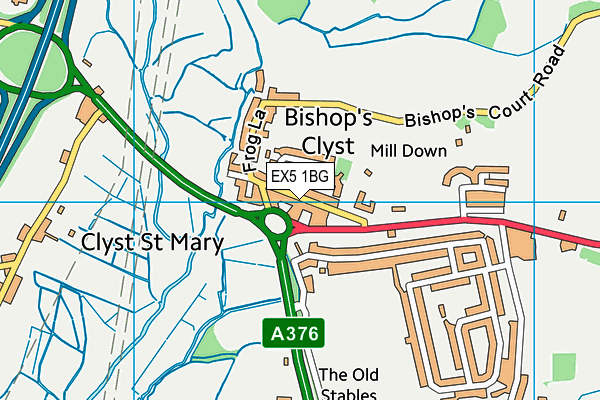 Clyst St Mary Primary School map (EX5 1BG) - OS VectorMap District (Ordnance Survey)