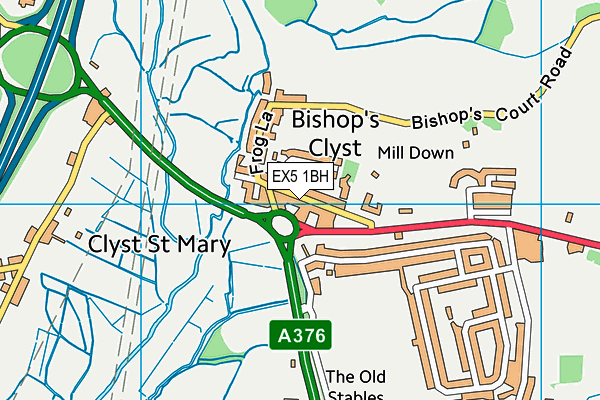EX5 1BH map - OS VectorMap District (Ordnance Survey)