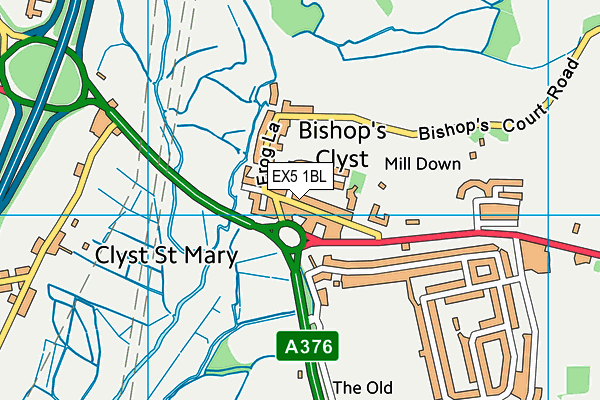EX5 1BL map - OS VectorMap District (Ordnance Survey)