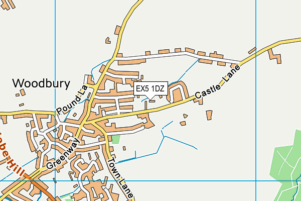 EX5 1DZ map - OS VectorMap District (Ordnance Survey)