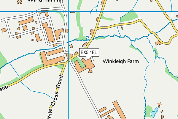 EX5 1EL map - OS VectorMap District (Ordnance Survey)