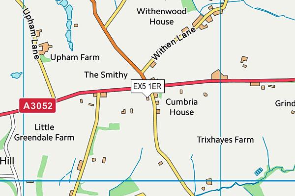 EX5 1ER map - OS VectorMap District (Ordnance Survey)