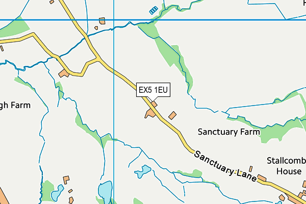 EX5 1EU map - OS VectorMap District (Ordnance Survey)