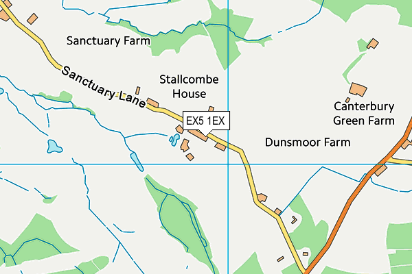 EX5 1EX map - OS VectorMap District (Ordnance Survey)