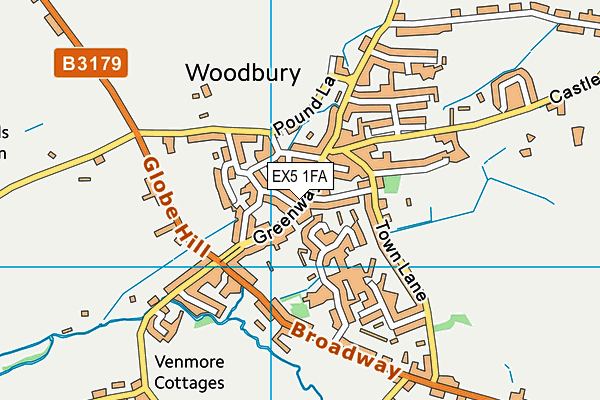 EX5 1FA map - OS VectorMap District (Ordnance Survey)