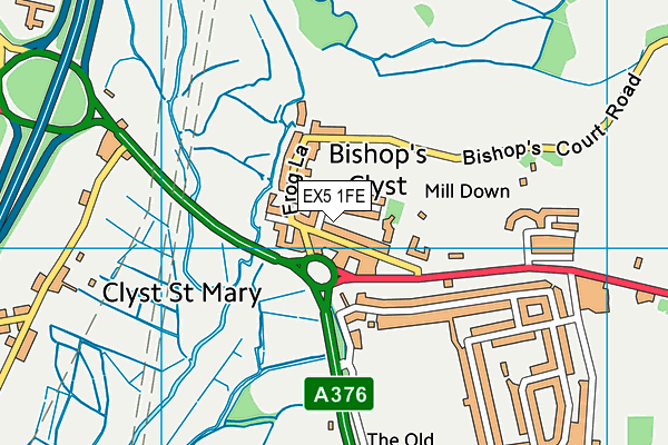 EX5 1FE map - OS VectorMap District (Ordnance Survey)