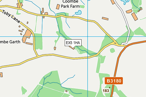 EX5 1HA map - OS VectorMap District (Ordnance Survey)