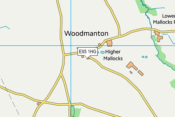 EX5 1HG map - OS VectorMap District (Ordnance Survey)