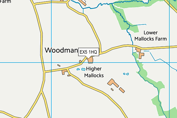 EX5 1HQ map - OS VectorMap District (Ordnance Survey)