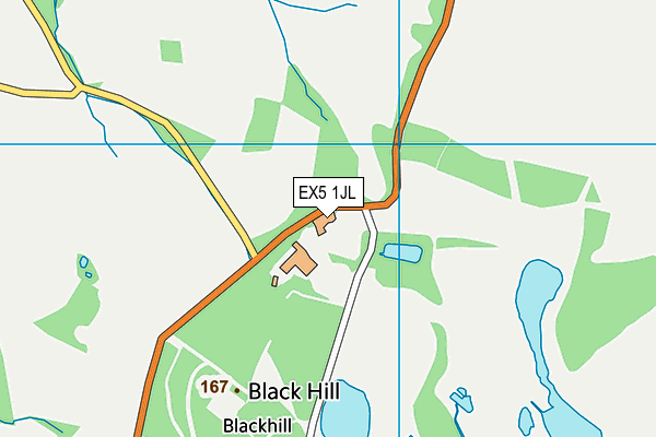 EX5 1JL map - OS VectorMap District (Ordnance Survey)