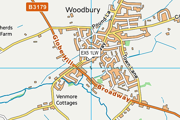 EX5 1LW map - OS VectorMap District (Ordnance Survey)