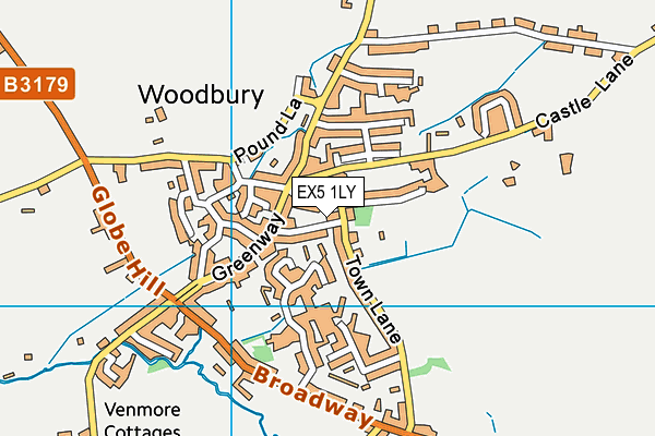 EX5 1LY map - OS VectorMap District (Ordnance Survey)