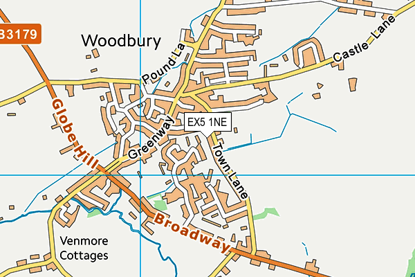 EX5 1NE map - OS VectorMap District (Ordnance Survey)