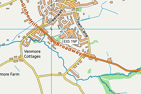 EX5 1NP map - OS VectorMap District (Ordnance Survey)