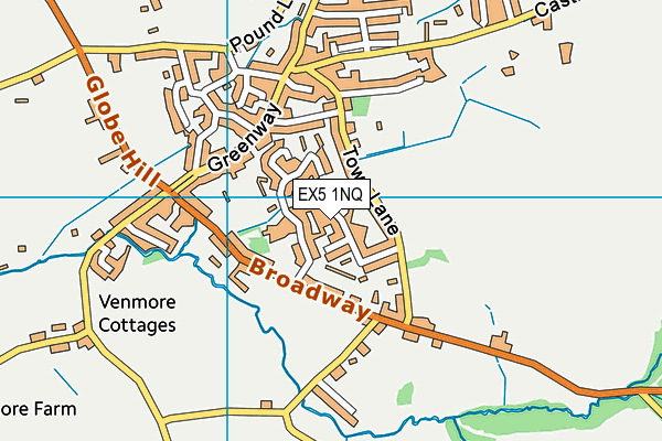 EX5 1NQ map - OS VectorMap District (Ordnance Survey)