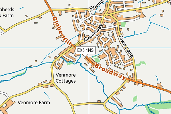 EX5 1NS map - OS VectorMap District (Ordnance Survey)