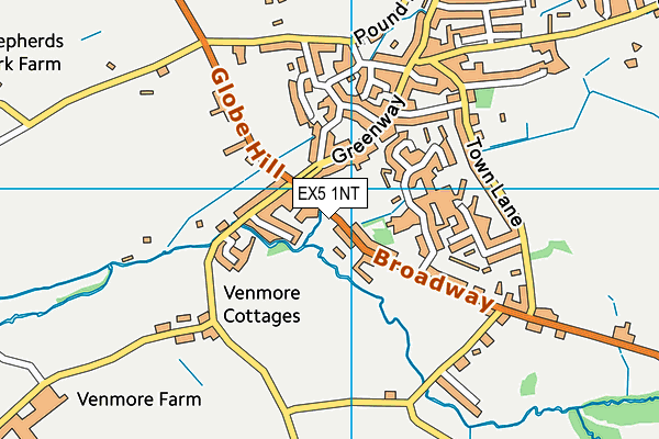 EX5 1NT map - OS VectorMap District (Ordnance Survey)