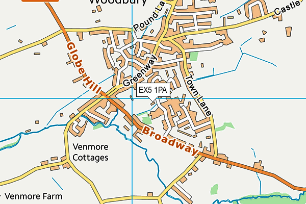 EX5 1PA map - OS VectorMap District (Ordnance Survey)