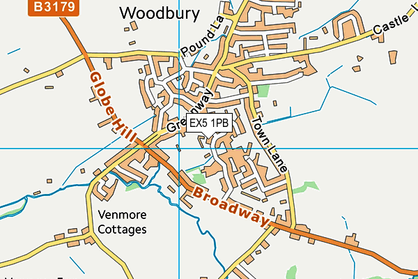 EX5 1PB map - OS VectorMap District (Ordnance Survey)