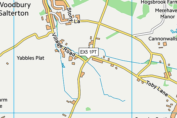 EX5 1PT map - OS VectorMap District (Ordnance Survey)