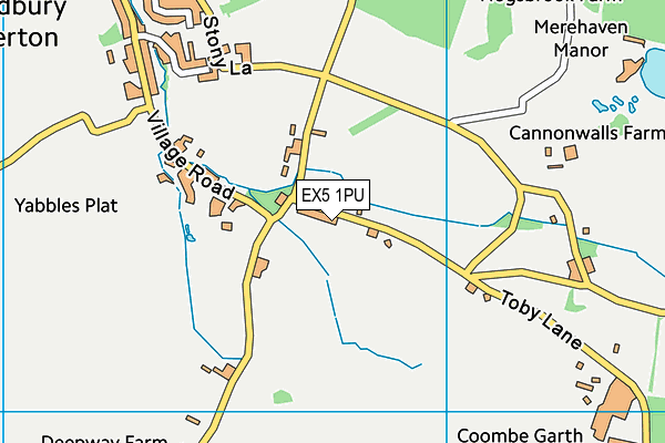 EX5 1PU map - OS VectorMap District (Ordnance Survey)