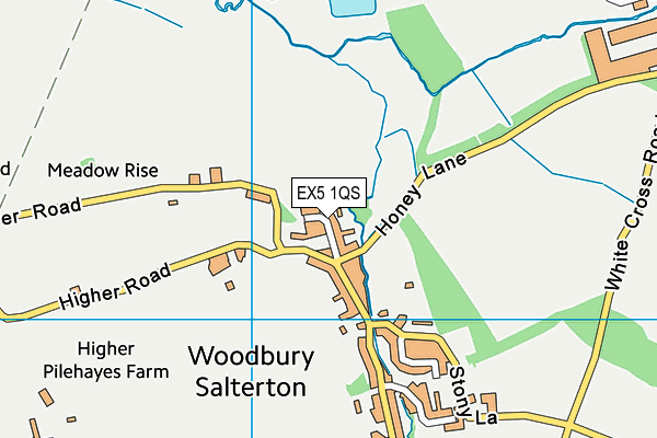 EX5 1QS map - OS VectorMap District (Ordnance Survey)