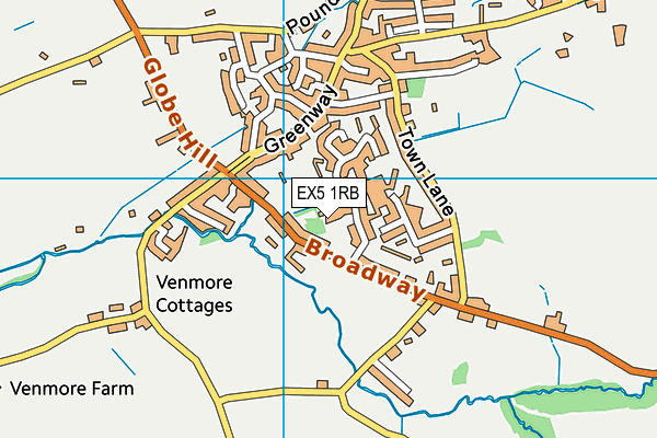 EX5 1RB map - OS VectorMap District (Ordnance Survey)