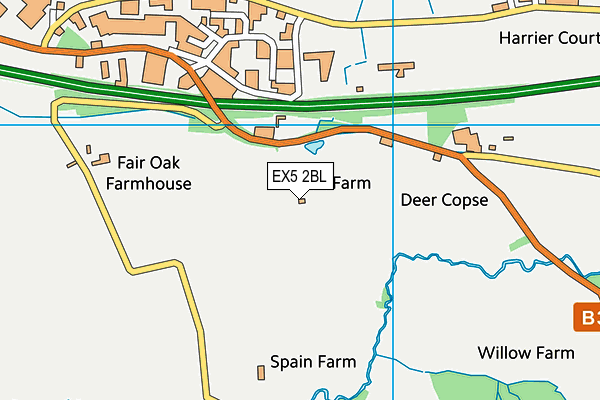 EX5 2BL map - OS VectorMap District (Ordnance Survey)