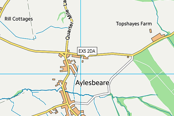 EX5 2DA map - OS VectorMap District (Ordnance Survey)